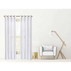 Flash Sale 🥰 Curtain Panels Dainty Home Malibu Sheer Window Panel Pair 👍 -Window Curtains Shop detail7DAIT001