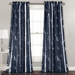 Best Pirce 🎁 91 - 95 In. Lush Decor Bird On The Tree Panel Pair 🎁 -Window Curtains Shop detail7TRIA457