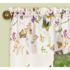 Promo 🔥 36 - 45 In. Achim Enchanted - Embellished Tier And Swag Set 😉 -Window Curtains Shop detailACHM442