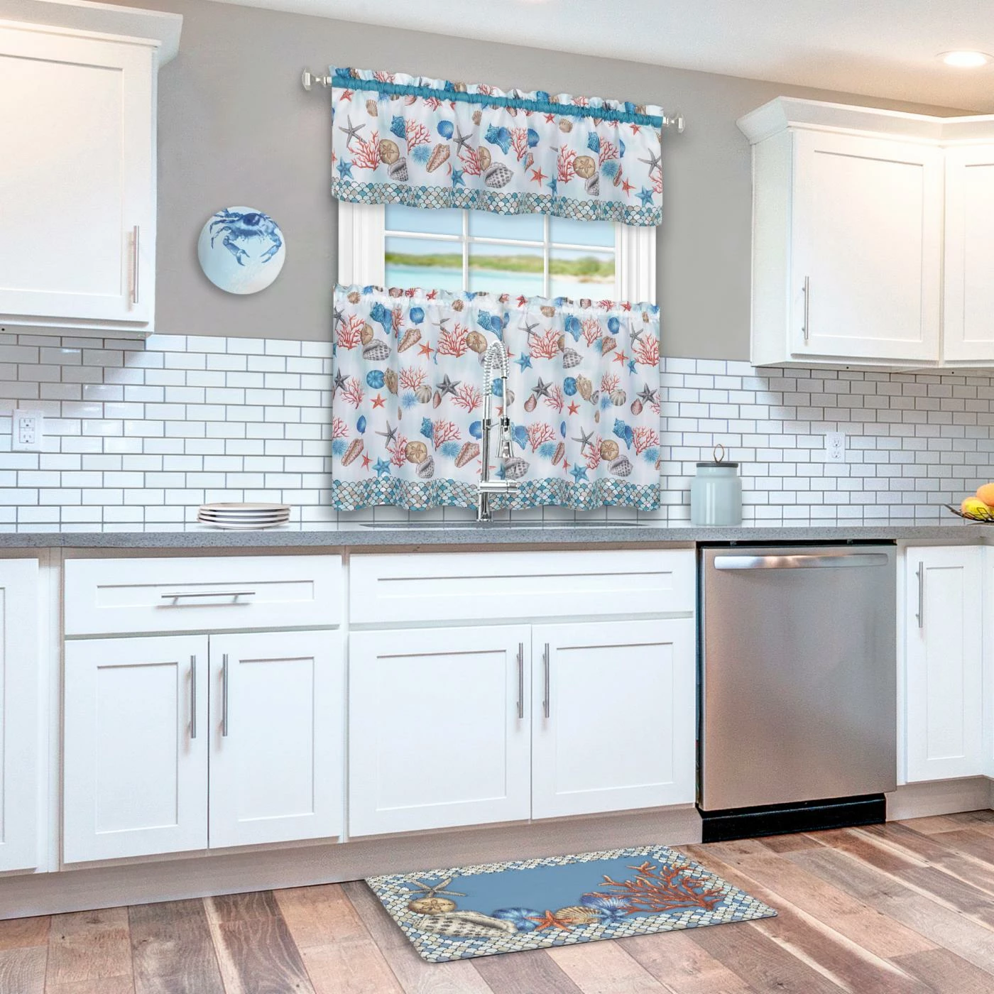 Wholesale β 36 - 45 In. Achim Coastal Tier And Valance Window Curtain Set π₯ 3 Wholesale β 36 - 45 In. Achim Coastal Tier And Valance Window Curtain Set π₯ - Image 3