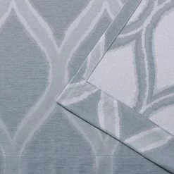 New 🌟 Curtain Panels Exclusive Home Montrose Ogee Geometric Jacquard Grommet Top Curtain Panel Pair 😀 -Window Curtains Shop detailAMAL113