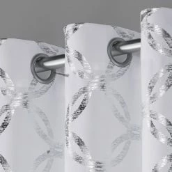 Brand new 🎁 Curtain Panels Exclusive Home Mondo Metallic Geometric Grommet Top Curtain Panel Pair 🤩 -Window Curtains Shop detailAMAL136