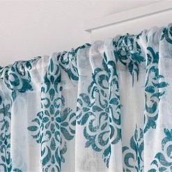 Flash Sale 🔥 Curtain Panels Exclusive Home Nagano Belgian Linen Medallion Rod Pocket Curtain Panel Pair ⭐ -Window Curtains Shop detailAMAL137