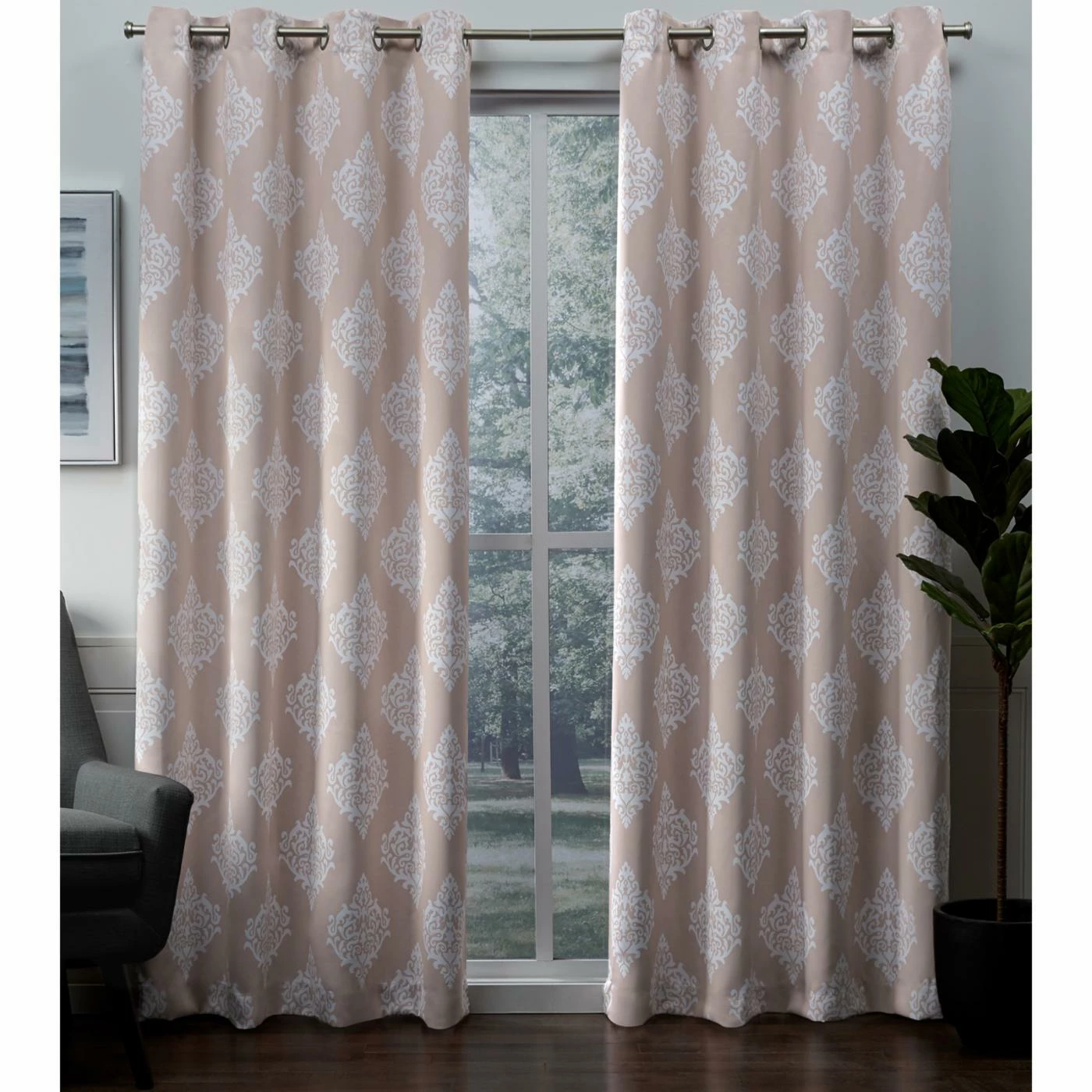 Best reviews of π 96 - 108 In. Exclusive Home Medallion Blackout Grommet Curtain Panel Pair π 3 Best reviews of π 96 - 108 In. Exclusive Home Medallion Blackout Grommet Curtain Panel Pair π - Image 3