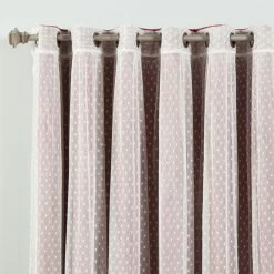 Best deal 🤩 Curtain Panels Best Home Fashion Wide Dot Lace Blackout Mix And Match Curtains 👍 -Window Curtains Shop detailBESH093