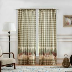 Flash Sale 🤩 73 - 84 In. Greenland Home Fashions Moose Creek Window Panel Pair 👍 -Window Curtains Shop detailGRNLD641