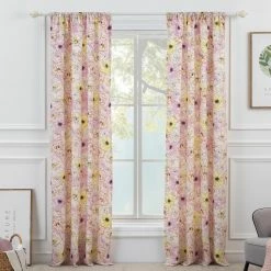 Budget ⭐ 73 - 84 In. Greenland Home Fashions Misty Bloom Window Panel Pair ⌛ -Window Curtains Shop detailGRNLD643