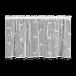 Best deal 🔥 Curtain Tiers Heritage Lace Dragonfly Tier With Trim 🌟 -Window Curtains Shop detailHLC055