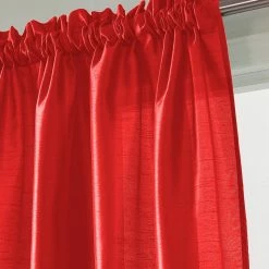 Promo 🎉 Curtain Panels RT Designers Collection Nikki Faux Silk Rod Pocket Curtain Panel ✨ -Window Curtains Shop detailRMLL032