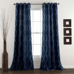 Best Sale 🌟 Curtain Panels Half Moon Swirl Window Curtain Set 🎁 -Window Curtains Shop detailTRIA239