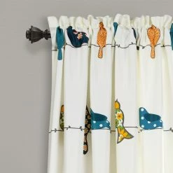 Cheapest ✔️ 96 - 108 In. Lush Decor Rowley Birds Light Filtering Window Curtain Panel Set 😉 -Window Curtains Shop detailTRIA996