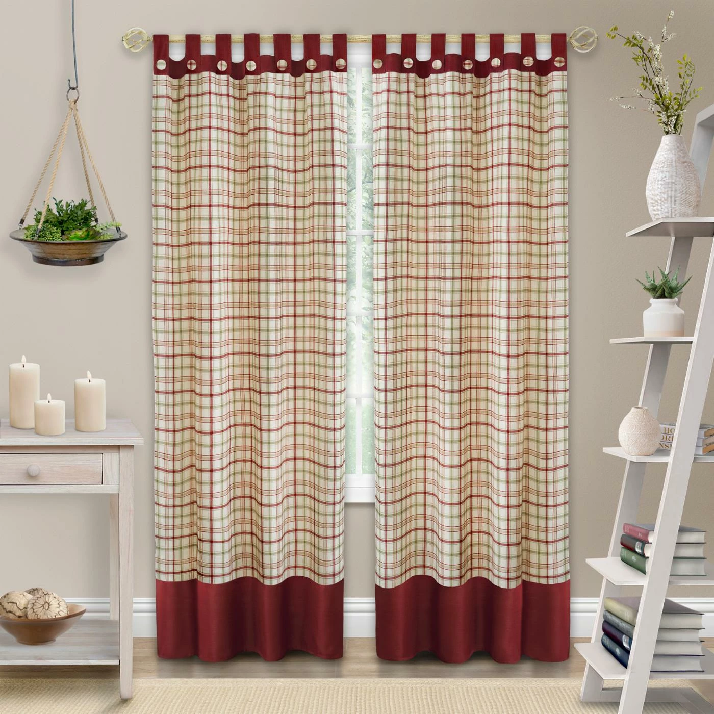 Best reviews of ❤️ 73 - 84 In. Achim Tattersall Button Tab Top Window Curtain Panel ⭐ 2 Best reviews of ❤️ 73 - 84 In. Achim Tattersall Button Tab Top Window Curtain Panel ⭐ - Image 2