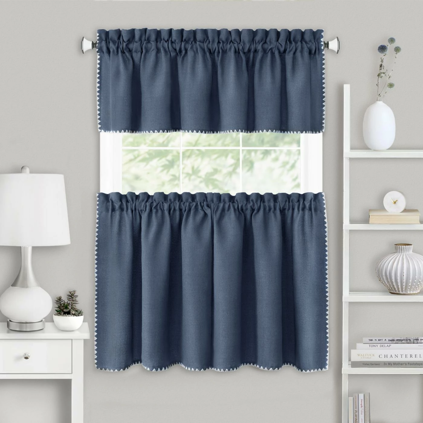 Best Pirce π 36 - 45 In. Achim Kendal Tier And Valance Window Curtain Set π 2 Best Pirce π 36 - 45 In. Achim Kendal Tier And Valance Window Curtain Set π - Image 2