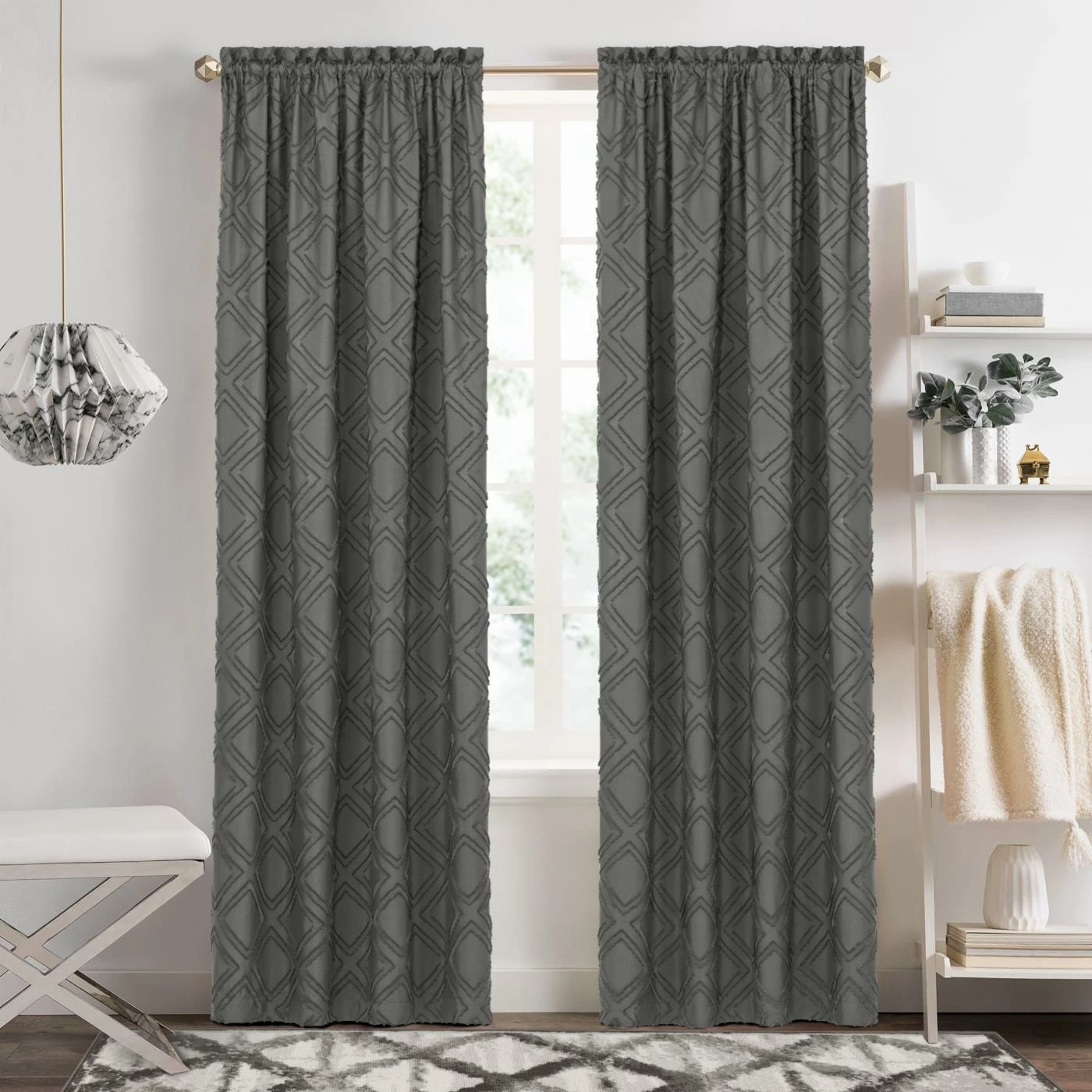 Budget ✔️ 73 - 84 In. Achim Blake Rod Pocket Window Curtain Panel 😍 2 Budget ✔️ 73 - 84 In. Achim Blake Rod Pocket Window Curtain Panel 😍 - Image 2