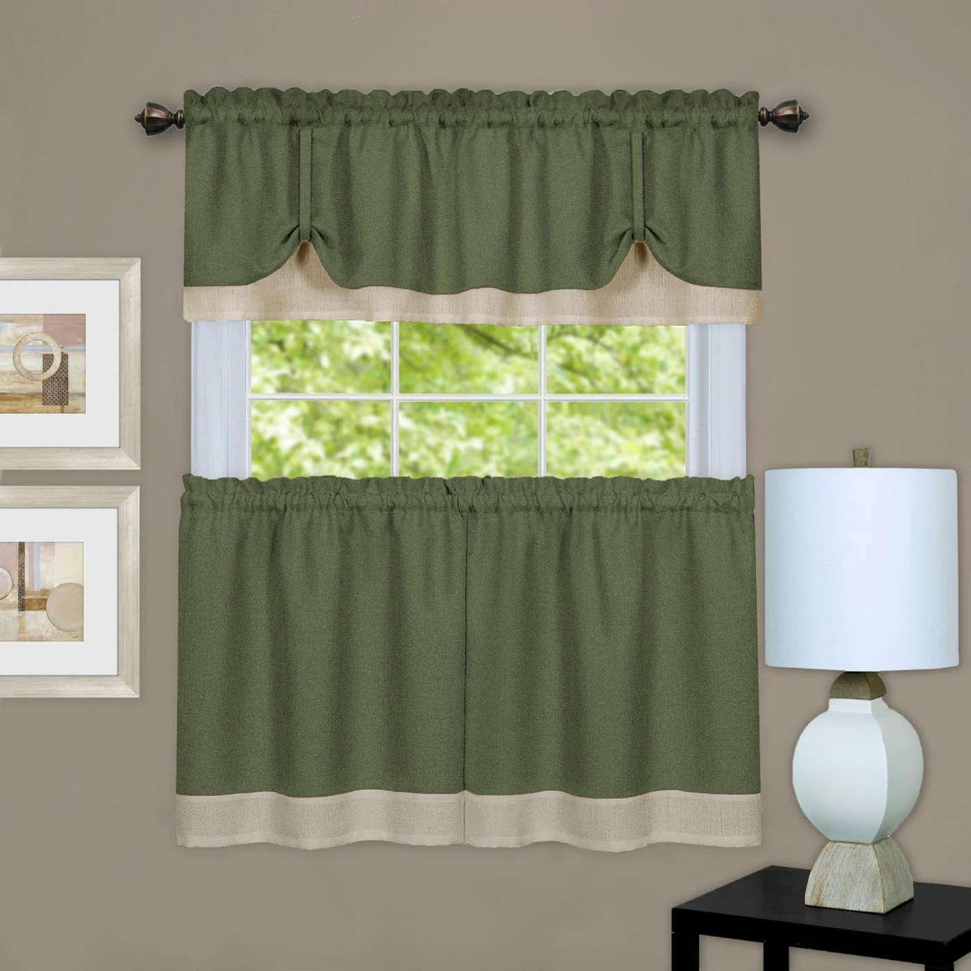 Hot Sale 𧨠36 - 45 In. Achim Darcy Window Curtain Tier And Valance Set π 2 Hot Sale 𧨠36 - 45 In. Achim Darcy Window Curtain Tier And Valance Set π - Image 2