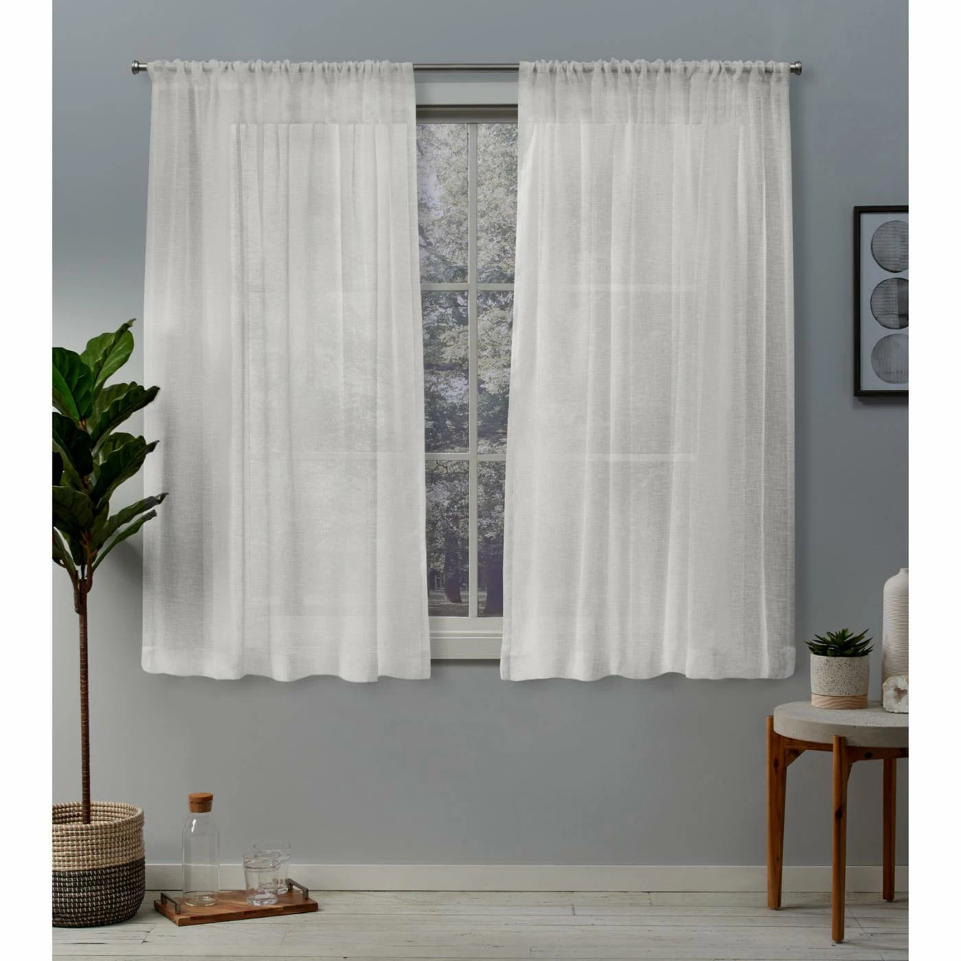 Flash Sale π Curtain Panels Exclusive Home Belgian Sheer Rod Pocket Curtain Panel Pair π 2 Flash Sale π Curtain Panels Exclusive Home Belgian Sheer Rod Pocket Curtain Panel Pair π - Image 2