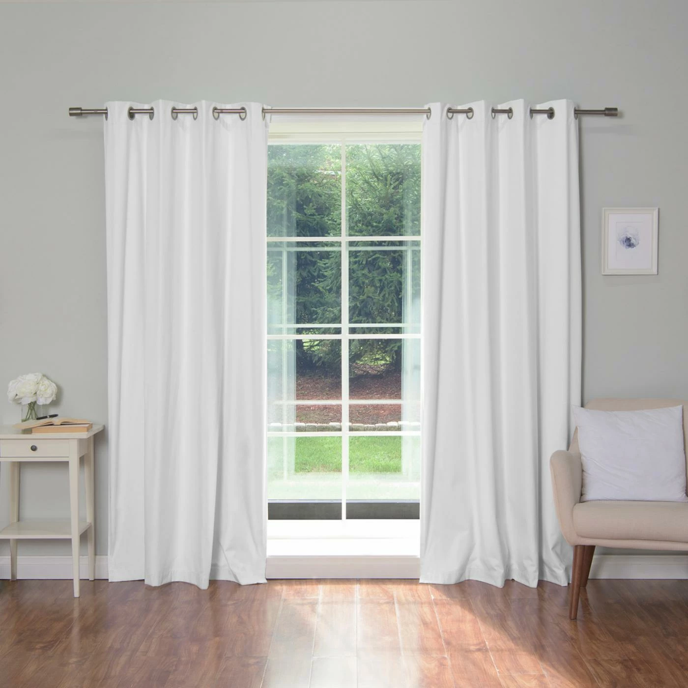 Budget ⌛ Curtain Panels Best Home Fashion Linen Textured Grommet Thermal Total Blackout Curtain Panel Pair ⭐ 2 Budget ⌛ Curtain Panels Best Home Fashion Linen Textured Grommet Thermal Total Blackout Curtain Panel Pair ⭐ - Image 2