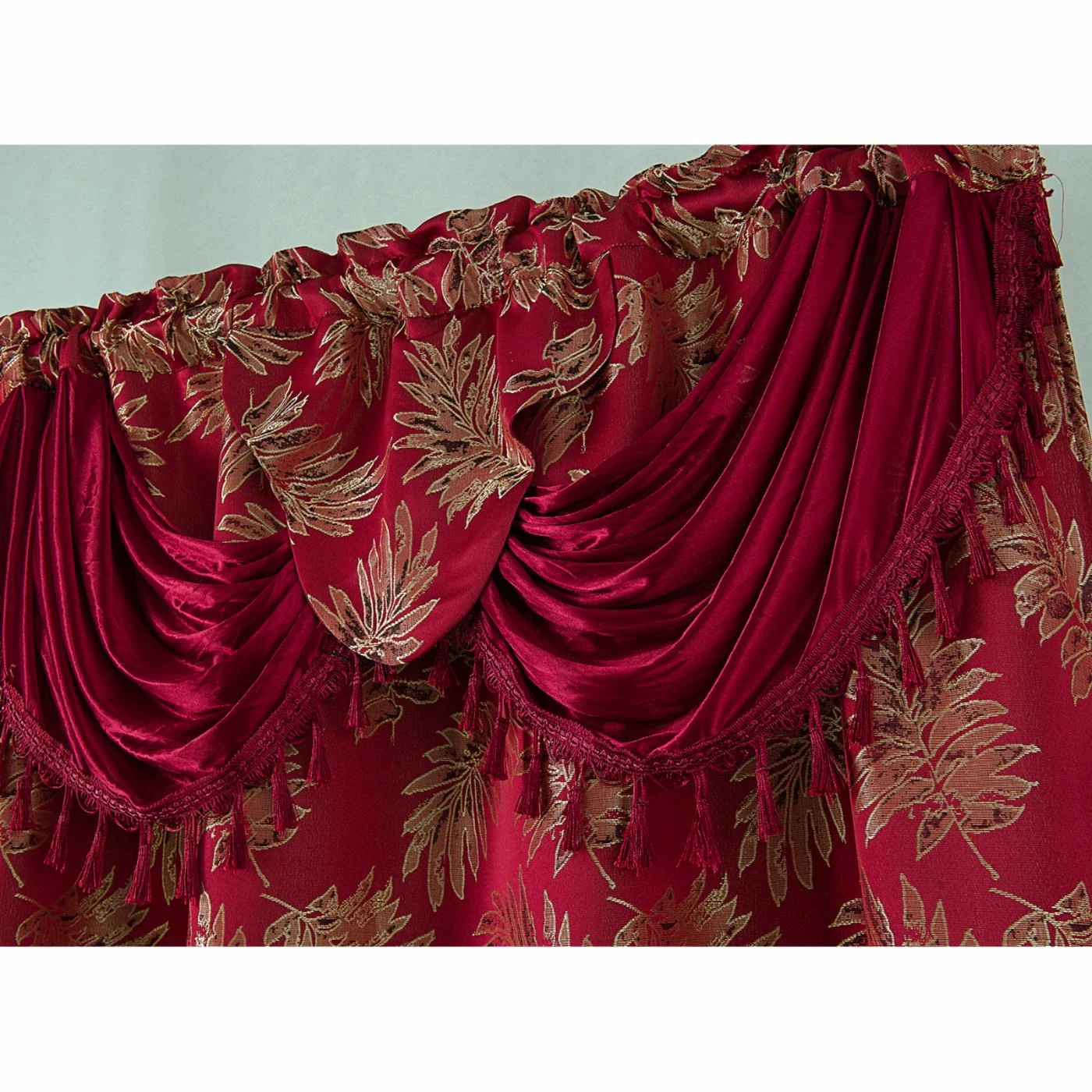 Hot Sale π Curtain Panels RT Designers Collection Palm Floral Textured Jacquard 84 In. Single Rod Pocket Curtain Panel With Attached Valance β¨ 2 Hot Sale π Curtain Panels RT Designers Collection Palm Floral Textured Jacquard 84 In. Single Rod Pocket Curtain Panel With Attached Valance β¨ - Image 2