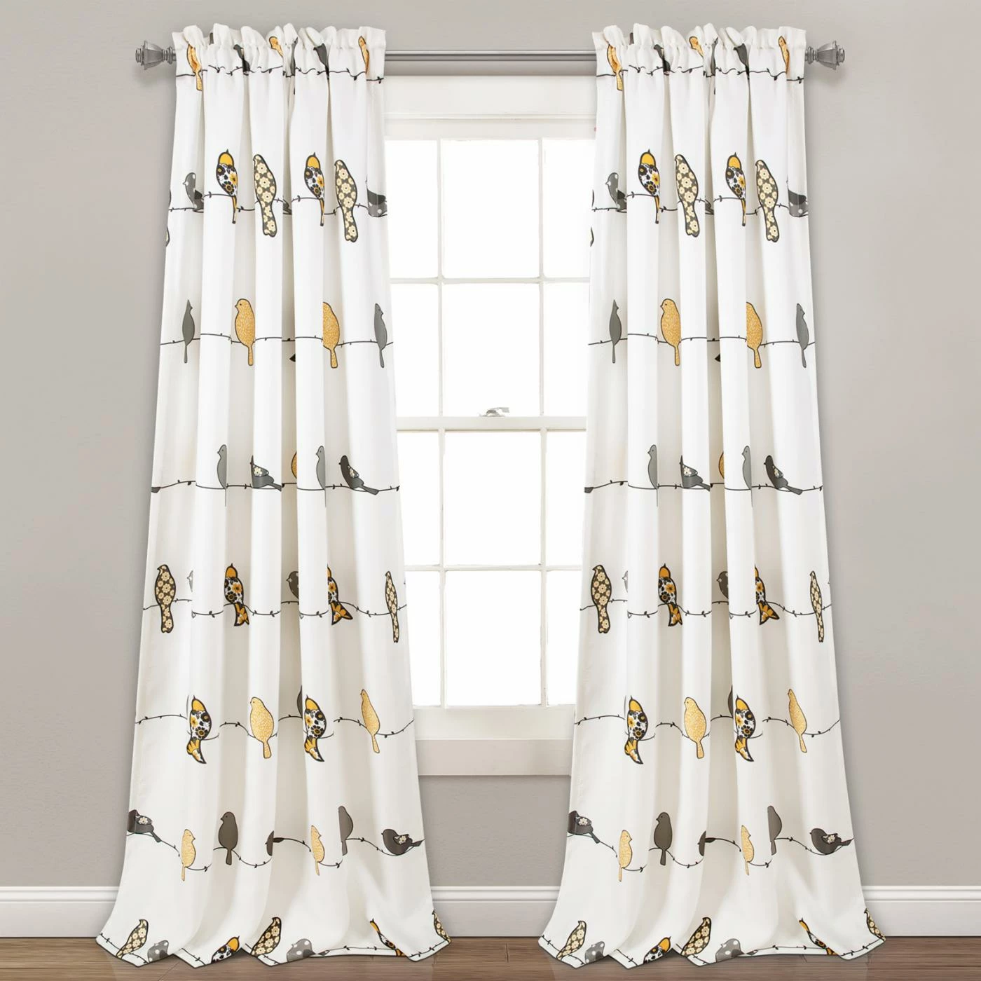 Wholesale π₯° Curtain Panels Lush Decor Rowley Birds Darkening Panel Pair π 2 Wholesale π₯° Curtain Panels Lush Decor Rowley Birds Darkening Panel Pair π - Image 2