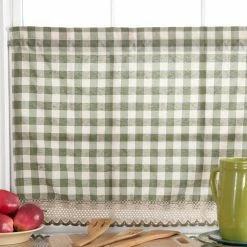 Best Pirce 🛒 Curtain Tiers Achim Buffalo Check Tiered Kitchen Curtain 🌟