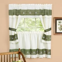 Cheapest 🧨 Curtain Tiers Achim Berkshire Embellished Cottage Curtain Set 🔥