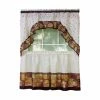 Budget 👏 36 - 45 In. Achim Coffee - Printed Tier Curtain And Swag Set 🎁