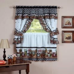 Budget 🌟 Curtain Tiers Achim Mason Jars Curtain Set ⭐