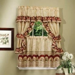 Outlet 👍 Curtain Tiers Achim Sunflower Cottage Curtain Set ⭐