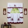 Best deal ⌛ Curtain Tiers Achim Cabernet Embellished Cottage Curtain Tier Set 🤩
