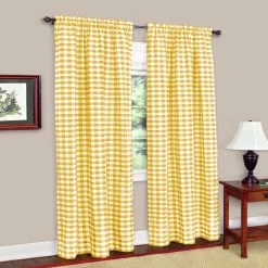 Best Sale 👏 Curtain Panels Achim Buffalo Check Window Curtain Panel ⭐