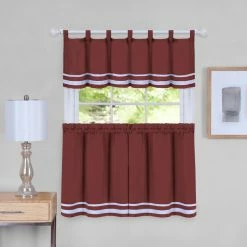 Discount π Curtain Tiers Achim Dakota Window Curtain Tier Pair And Valance Set π