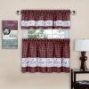Buy 🤩 Curtain Tiers Achim Live Love Laugh Window Curtain Tier Pair And Valance Set 💯