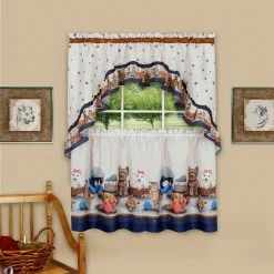 Cheap π₯° Curtain Tiers Achim Precious Printed Tier And Swag Window Curtain Set β¨