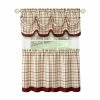 Brand new 🎉 36 - 45 In. Achim Tattersall Window Curtain Tier Pair And Valance Set 👍
