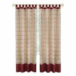 Best reviews of ❤️ 73 - 84 In. Achim Tattersall Button Tab Top Window Curtain Panel ⭐