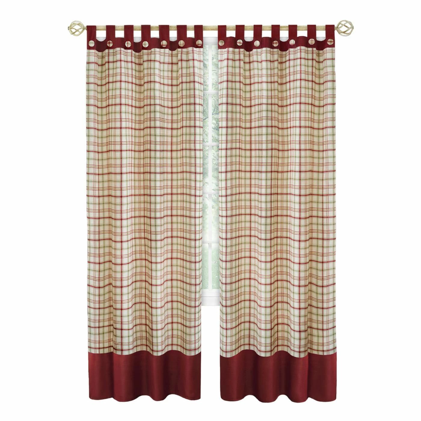 Best reviews of ❤️ 73 - 84 In. Achim Tattersall Button Tab Top Window Curtain Panel ⭐ 1 Best reviews of ❤️ 73 - 84 In. Achim Tattersall Button Tab Top Window Curtain Panel ⭐