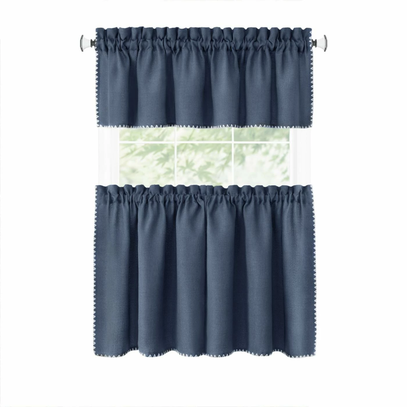 Best Pirce π 36 - 45 In. Achim Kendal Tier And Valance Window Curtain Set π 1 Best Pirce π 36 - 45 In. Achim Kendal Tier And Valance Window Curtain Set π