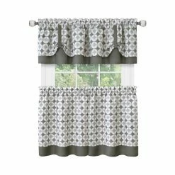 Outlet 👍 36 - 45 In. Achim Callie Window Curtain Tier Pair And Valance Set 🛒