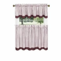 Deals ❤️ 36 - 45 In. Achim Westport Window Curtain Tier Pair And Valance Set 👏