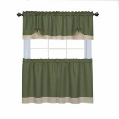 Hot Sale 🧨 36 - 45 In. Achim Darcy Window Curtain Tier And Valance Set 👍