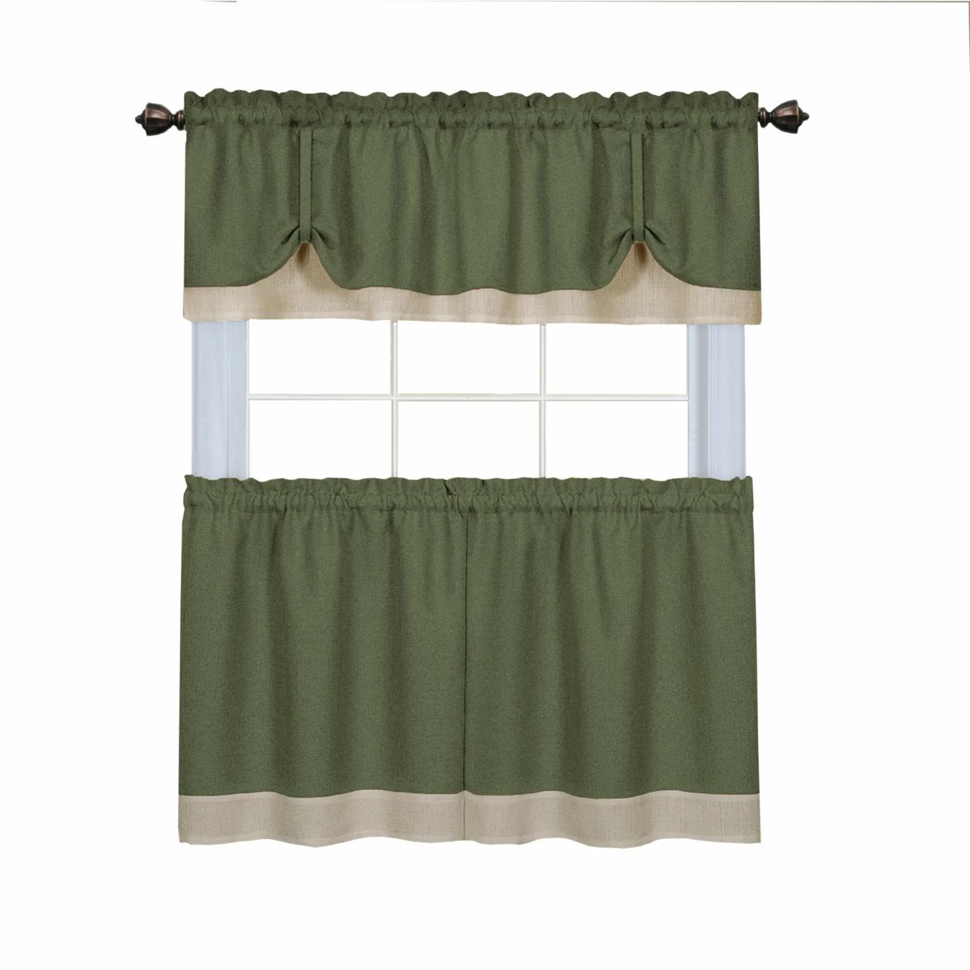 Hot Sale 𧨠36 - 45 In. Achim Darcy Window Curtain Tier And Valance Set π 1 Hot Sale 𧨠36 - 45 In. Achim Darcy Window Curtain Tier And Valance Set π