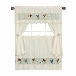 Buy ⭐ 36 - 45 In. Achim Daisy Meadow Embellished Cottage Window Curtain Set 🤩