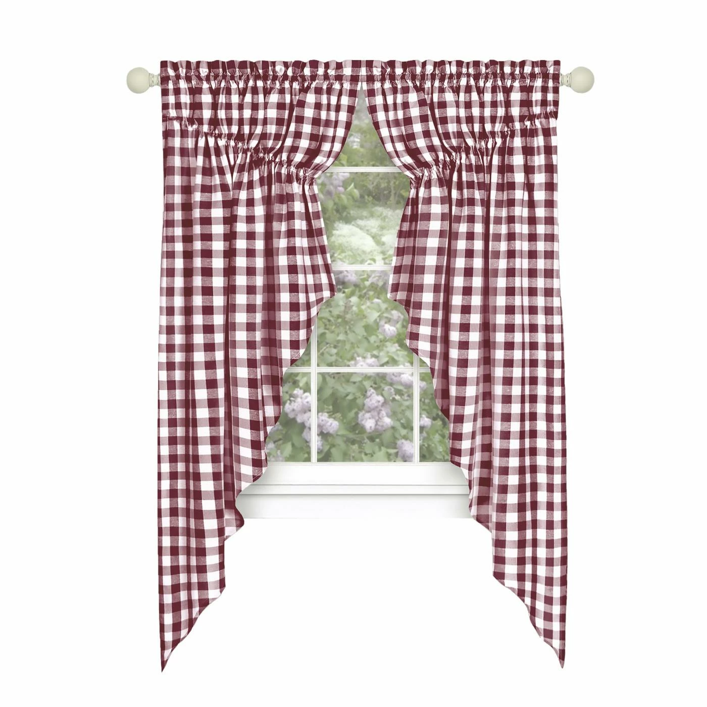 Wholesale π 55 - 63 In. Achim Buffalo Check Gathered Swag Window Curtain Pair π€© 1 Wholesale π 55 - 63 In. Achim Buffalo Check Gathered Swag Window Curtain Pair π€©