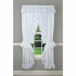 Cheapest 😉 Curtain Panels Ellis Curtain Priscillas Wide Ruffle Rod Pocket Curtain Panel Pair 😍