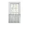 Best Sale 🎁 36 - 45 In. Ellis Curtain Plaza Stripe Window Curtain Tier- Blue - 24 👍
