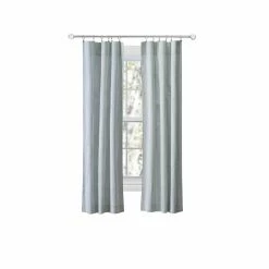 Best deal 👏 73 - 84 In. Ellis Curtain Plaza Stripe Window Curtain Panel Pair - Blue - 63 ✔️