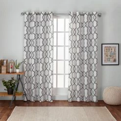 Deals 𧨠Curtain Panels Exclusive Home Kochi Grommet Curtain Panel Pair π―