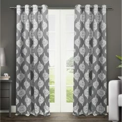 New ✨ Curtain Panels Exclusive Home Medallion Grommet Curtain Panel Pair 😀