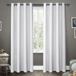 New 🎁 Curtain Panels Exclusive Home Sateen Kids Grommet Curtain Panel Pair 😀