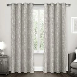Budget π€© Curtain Panels Exclusive Home Forest Hill Woven Room Darkening Grommet Curtain Panel Pair π